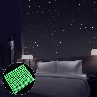 #ad #ad 400pcs Kids Ceiling Dot Wall Stickers Bedroom Glow in Dark like Stars Decoration $7.48