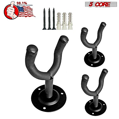 #ad 3X Guitar Hanger Wall Mount Holder Hook Stand Wall for Acoustic Electric Guitar $6.74