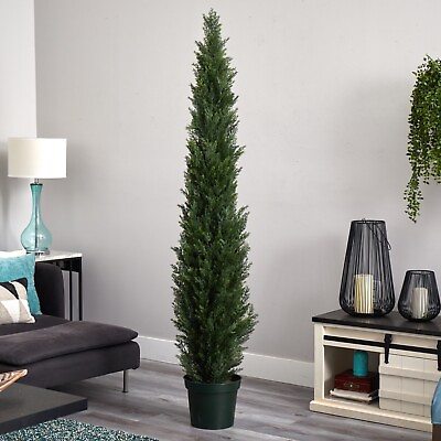 #ad 7’ Topiary Cedar Pine Artificial Tree Home Decor UV Indoor Outdoor. Retail $380 $139.00