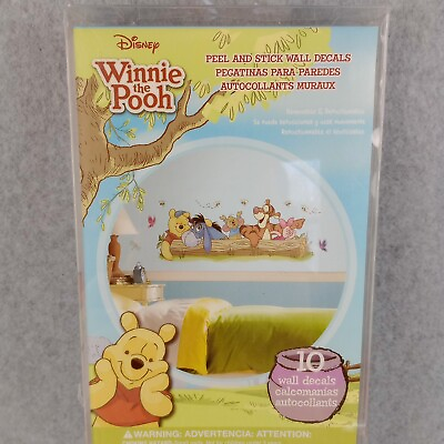 #ad Disney WINNIE THE POOH Giant Mural Wall Decals Kids Baby Nursery Removable 40x16 $9.00