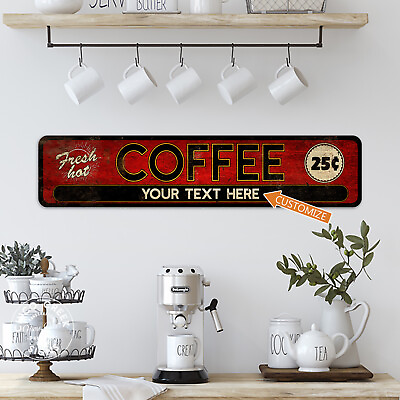 #ad Personalized Coffee Decor Sign Kitchen Decor Cafe Barista Shop Bar 104182002081 $19.95