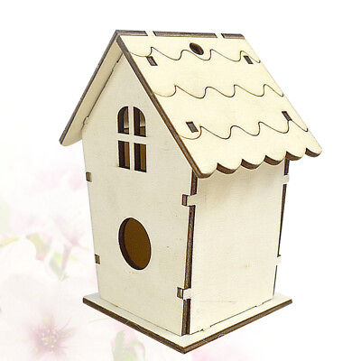 #ad #ad Crafting Birdhouse Unfinished Wood Birdhouse Birdhouse Decor Window Birdhouse $8.84