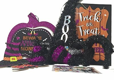 #ad #ad Halloween Witch Decorations Trick or Treat Wall Sign Cut Out Sign Stickers $21.50