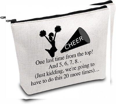 #ad BDPWSS Cheerleading Makeup Bag Cheerleader Gift Cheer Girls Last time cheer $24.12