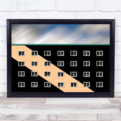 #ad Architecture Wall Building Diagonal Graphic Wall Art Print GBP 74.99