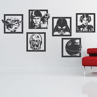 #ad Star Wars Collection Wall Decal Character Wallpaper Vinyl Last Jedi Design g99 $102.95