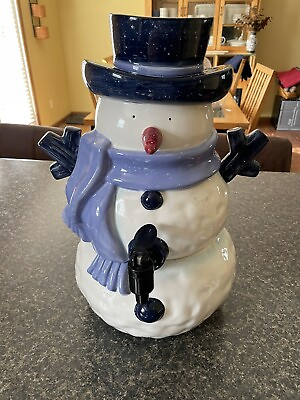#ad #ad Target Home ceramic large snowman drink dispenser hot chocolate cider 3 pieces $60.00
