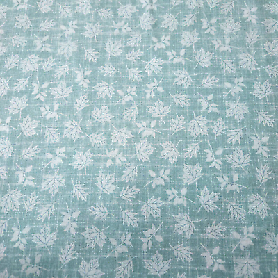 #ad Rustic Living BTY Arthur Kenneth Quilting Treasures North Woods Dusty Teal Leaf $7.99