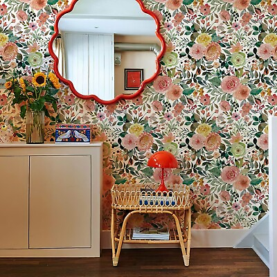 #ad Watercolor Floral Wallpaper PVC Home Decor 17.7quot;Peel And Stick Furniture Sticker $16.59