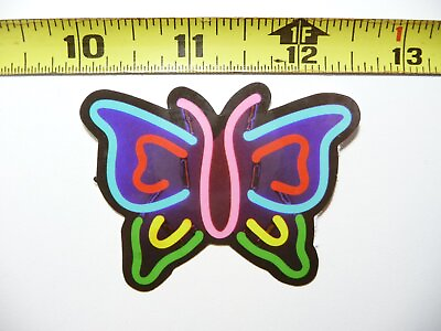 #ad BUTTERFLY NEON STYLE STICKER DECAL COLORFUL FUNNY $2.64