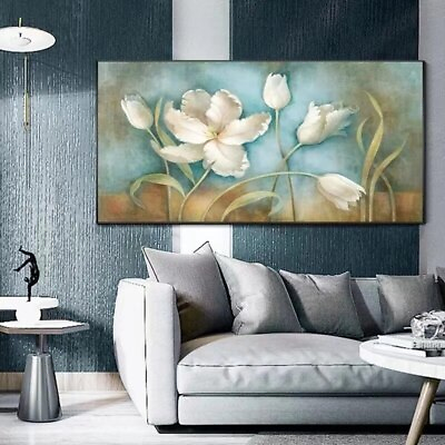 #ad Abstract Flowers Canvas Wall Art Canvas Painting Poster Print Picture Home Decor $26.31