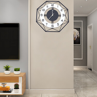 16.9#x27;#x27; Wall Clock Non Ticking Octagon Design Clock Modern amp; Elegant Style USA $40.28