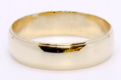 #ad Vintage Art N Gold 14K Solid Yellow Gold 5.7mm Polished Wedding Band Ring s 10.5 $423.20