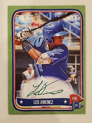 #ad #ad LEO JIMENEZ 2024 Onyx Vintage ON CARD GREEN INK AUTO 50 Blue Jays $14.95