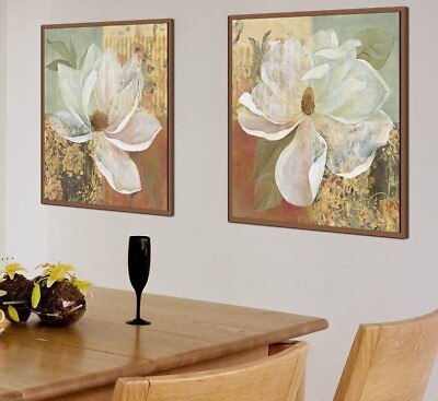 #ad Decorative DIY Painting Canvas Flower Themed Design 2 Pieces Set Wall Decoration $18.69