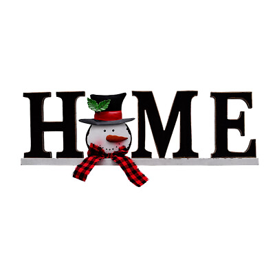 #ad Christmas Wood Home Sign Decor Rustic Decorative Wood Cutout Home Tabletop Decor $26.99