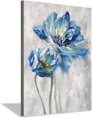 #ad #ad Flower Canvas Wall Art: Abstract Bright Lotus Floral Picture Print on Canvas $80.00