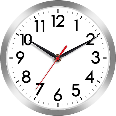 #ad Wall Clock Modern Small Wall Clocks Battery Operated 8 Inch Silent $13.99