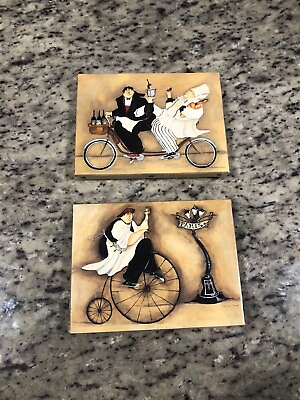 #ad 💗Chef and Waiter Canvas Picture Decor 2 Chef Bistro Hanging Wall Decor $32.00