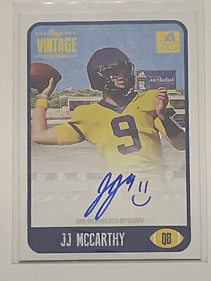 #ad JJ MCCARTHY Michigan 2021 Onyx Vintage *On Card* AUTO 400 Autograph Vikings $79.99