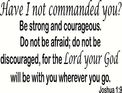 #ad Joshua 1:9 11quot; x 22quot; Bible Verse Wall Decal by Scripture Wall Art $19.99