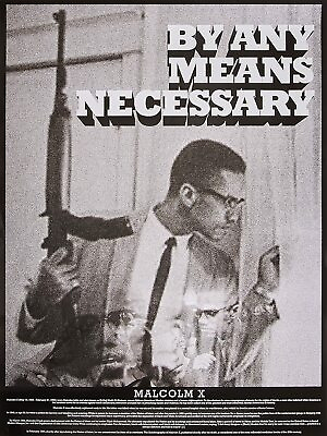 #ad #ad Malcolm X Poster By Any Means Necessary Black History Wall Art Print 18x24 $16.50