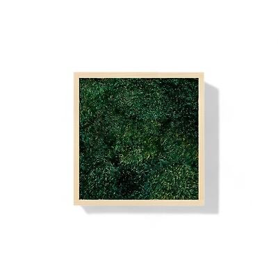 #ad Small Moss Art Frame 12x12quot; Wood Wall Art Decor with Preserved Moss Reindeer $99.95