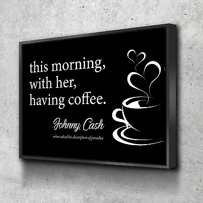 #ad #ad This Morning with her Having Coffee Coffee Bar Sign for Kitchen Canvas Wall $392.95