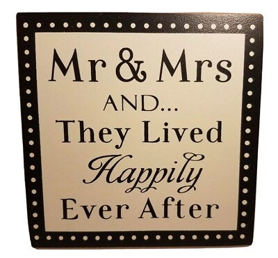 #ad #ad Mr amp; Mrs Happily Home Decor Sign Wedding Gift Bride Groom Decoration $10.10