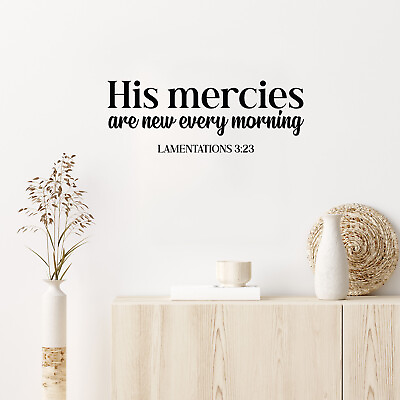 #ad Vinyl Wall Art Decal His Mercies are New Every Morning 9.2quot; x 25quot; $12.99