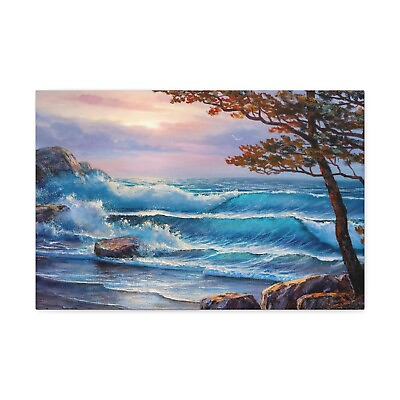 #ad Coastal Beach Ocean Paintings Canvas Wall Art For Kitchen Bedroom Living Room $89.99
