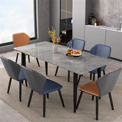 #ad #ad Slate Dining Table Rectangular Kitchen Table Breakfast Furniture for 6 Person US $219.90