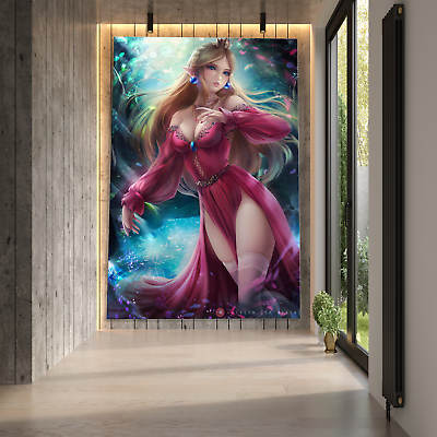 #ad Girl Anime Art Canvas Painting Canvas Wall Art Home Decor Posters Prints $3.29
