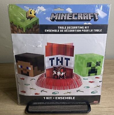 #ad MINECRAFT Table Decorating Kit NEW IN PACKAGE G $15.99