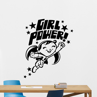#ad Girl Wall Decal Stars Superhero Vinyl Sticker Nursery Art Poster Mural 250hor $29.97