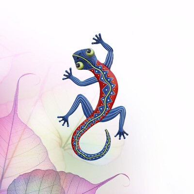#ad Animal Wall Decorations Metal Gecko Hanging Art Shaped Pendant $11.39