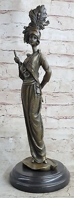 #ad Art Deco Bronze Sculpture Victorian Style Hand Made Bronze Figurine Figure $249.00