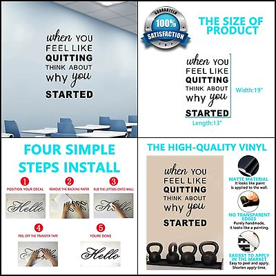#ad #ad Wall Stickers Inspirational Wall Decals Quotes Motivational 13quot;X19quot; $17.86