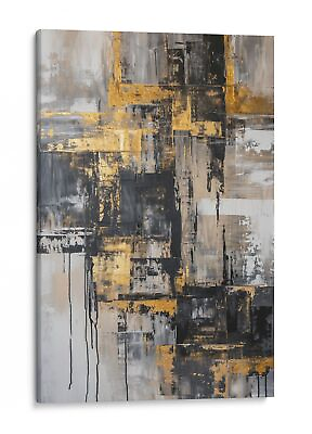 #ad Abstract Gold Splashes Canvas Art Print Modern Home Wall Decor $377.17