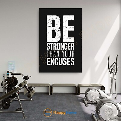 #ad #ad Gym Wall Art Be Stronger Than Your Excuses Workout Room Fitness Home Decor P939 $132.95