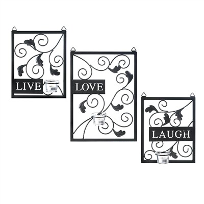 #ad Live Love Laugh Candle Wall Candle Sconce Decor $47.20
