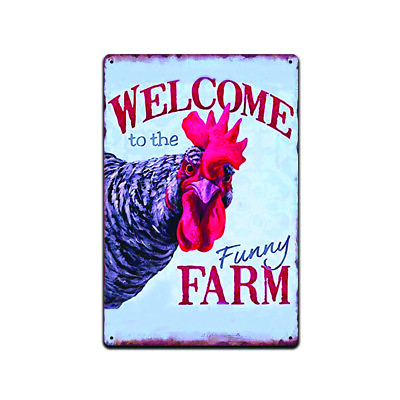 Hen House Cottage Funny Farm Eggs Chicken Coop Rustic Decor Tin Sign TS593 $12.99