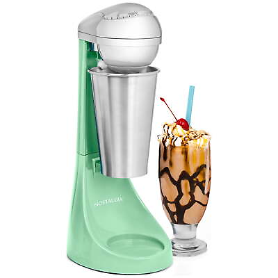 #ad Milkshake Maker 2 Speed 16 Oz Milk Shake Blender Retro Kitchen Appliance Jade $23.34