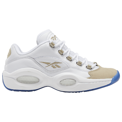 #ad Reebok Question Low EF7609 White Beige Blue Mens Size 8 12 Iverson New $69.88