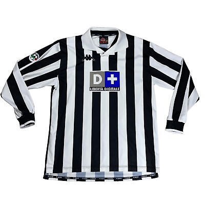 JUVENTUS 1998 1999 Home Football Shirt Soccer Jersey Kappa #21 ZIDANE Sz XL L S $199.99
