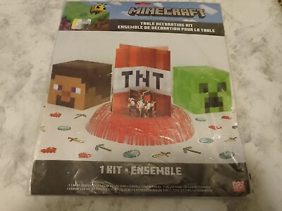 #ad MINECRAFT Table Decorating Kit NEW IN PACKAGE $6.97
