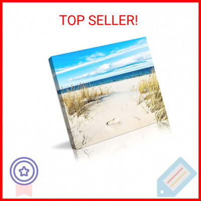 #ad Beach Pictures Wall Art for Bathrooms Canvas Framed Seacoast Theme Wall Decor fo $19.15