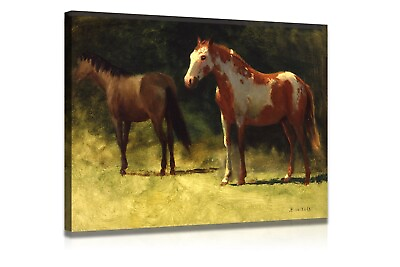 #ad Two magnificent steeds wall art Giclee Art HD canvas print $9.90