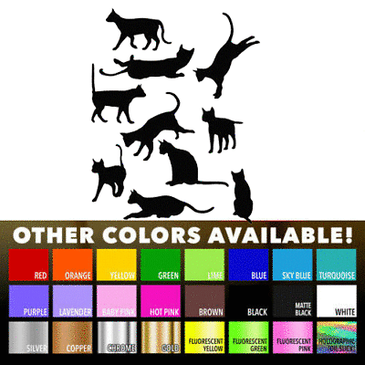 #ad Cat Silhouette Decals vinyl wall stickers home window door Room art decor animal $7.70