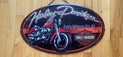 #ad Harley Davidson Metal Wall Sign Home Man Cave Decor Wall Hanging Garage Motorcy $43.99